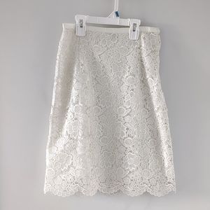 HM size 2 off white lace pencil skirt